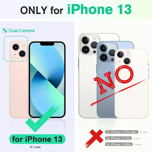 Miniatura 2 de TUCCH Funda Tipo Billetera para iPhone 13 (6.1") 2021, con Bloqueo RFID, con Soporte para 3 Tarjetas, de Piel Sintética, Tipo Folio