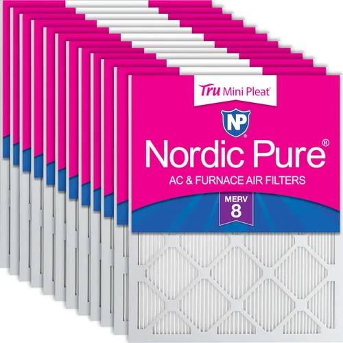 Miniatura 25 de Nordic Pure Filtros de aire para horno MERV 6 de 18 x 25 x 1 pulgadas (tamaño real: 17 1/2 x 24 1/2 x 3/4), color verde poliéster MERV 6, reduce