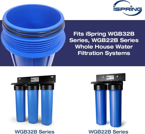 Miniatura 7 de iSpring F3WGB32BM - Juego de filtros de agua de 3 etapas de 4.5 x 20 pulgadas para toda la casa, paquete de repuesto con sedimentos, CTO y ORBX2