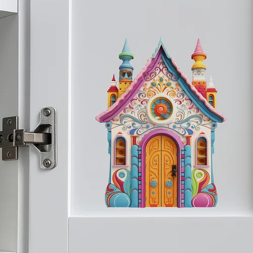 Miniatura 4 de Bright Toy House - Adhesivo de pared para puerta de hadas