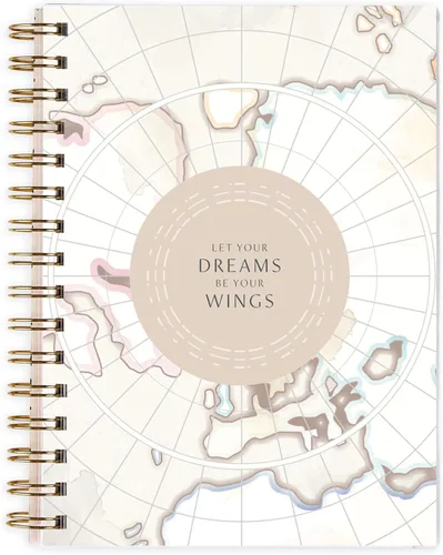 Inspirado en Erin Condren Soar - Diario de viaje A5, planificador de vacaciones portátil y diario de viaje en uno, diseño de cubierta con diseño