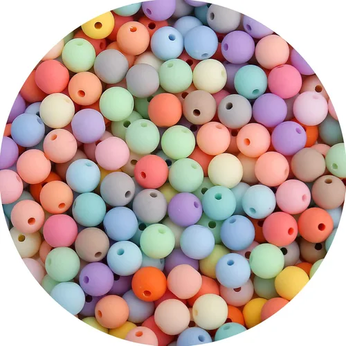 Miniatura 13 de BONNY BOXX 2000 piezas 4 mm cuentas redondas de acrílico de zafiro suave, bolas de plástico de chicle de burbujas, cuentas gruesas de bolas