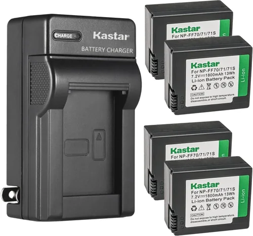 Miniatura 7 de Kastar NP-FF70 Reemplazo del cargador de batería de pared de CA para Sony DCR-PC108E, DCR-PC109, DCR-PC109E, DCR-PC350, DCR-PC350E, DCR-IP1