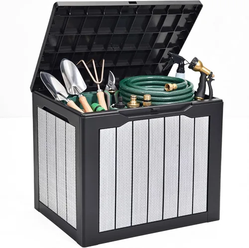 Miniatura 39 de YITAHOME Caja grande de resina de 100 galones, cajas de almacenamiento al aire libre para muebles de patio, cojines de exterior, herramientas