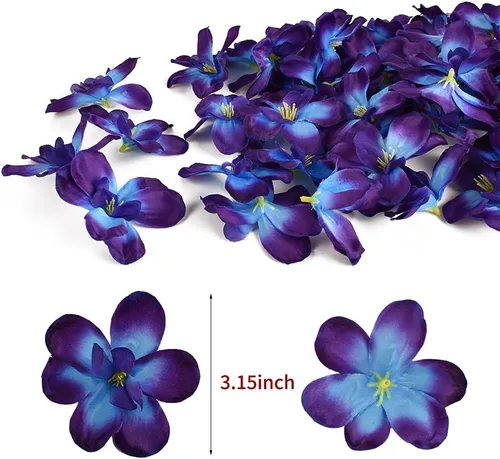 Miniatura 2 de 60 cabezas de orquídeas artificiales, 12 piezas de flores de orquídeas artificiales para velas flotantes, centros de mesa de boda, decoración