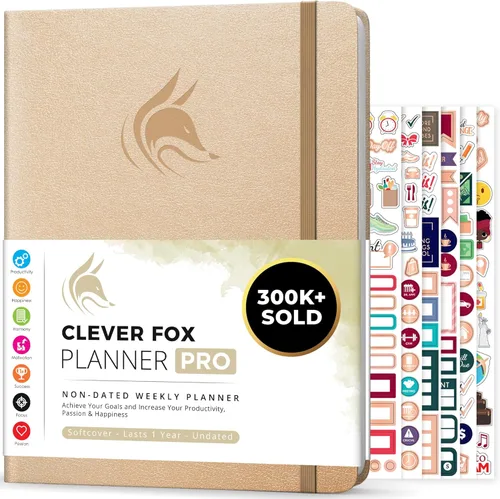 Miniatura 7 de Clever Fox Planner PRO – Planificador de vida semanal y mensual para aumentar la productividad, el manejo del tiempo y alcanzar tus objetivos, 8.5 x