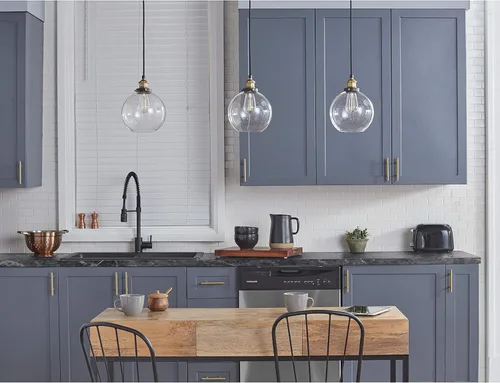 Miniatura 5 de Linea di Liara Primo - Lámpara de techo de fábrica industrial con pantalla de cristal y cordón de tela expuesta, dosel de 5 pulgadas– Downlight