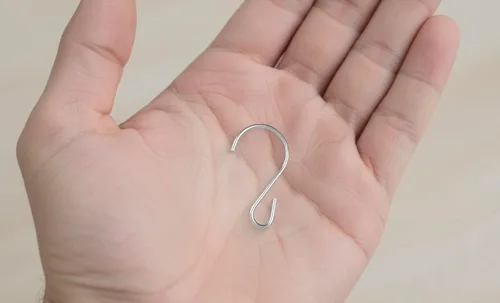 Miniatura 3 de Clip Strip SH-50 - Paquete de 100 ganchos en S para colgar exhibidores en venta al por menor, 1.8125 pulgadas de largo, versión de extremo abierto