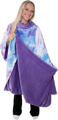 Miniatura 19 de Snuggie Manta original con mangas y bolsillos, acogedora manta de gran tamaño para hombres y mujeres adultos, talla única, 71x54