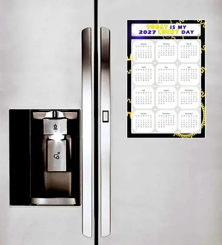 Miniatura 3 de Calendario magnético 2024 – Imanes del calendario – Today is my Lucky Day – Resistente a la decoloración, desgarros y agua – Temático 05