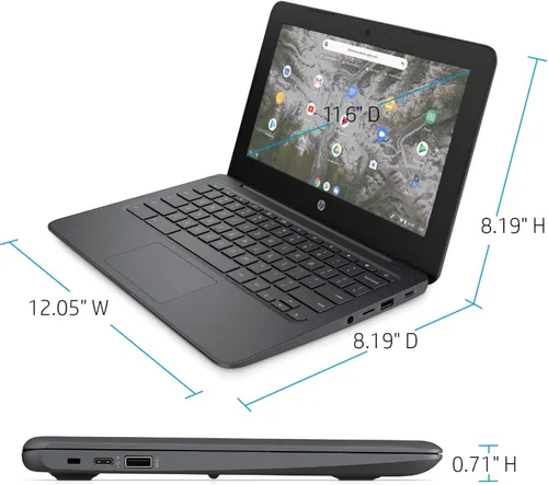 Miniatura 7 de HP Chromebook Principal, pantalla HD de 11.6 pulgadas (1366 x 768), procesador Intel Celeron N3350, 4GB LPDDR2, 32GB eMMC, Chrome OS, HD Graphics