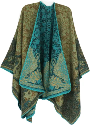 Miniatura 44 de Poncho chal para mujer, suéteres suaves y cálidos para mujer, parte delantera abierta, poncho de viaje para otoño, invierno y primavera