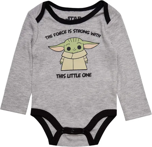 Miniatura 4 de STAR WARS The Mandalorian Baby Boys - Conjunto de ropa para niños con mameluco, pantalones y sombrero, ropa de bebé de Baby Yoda