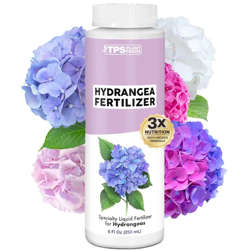 Fertilizante de hortensias: alimento líquido para plantas para flores más grandes, color rico de flores y desarrollo de raíces más fuerte, 8 onzas