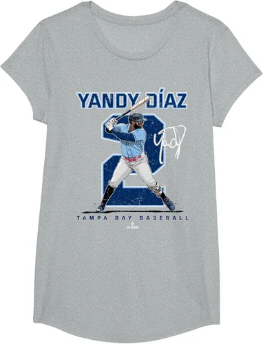 Miniatura 24 de Camiseta Number and Portrait Yandy Diaz Tampa Bay MLBPA, Negro