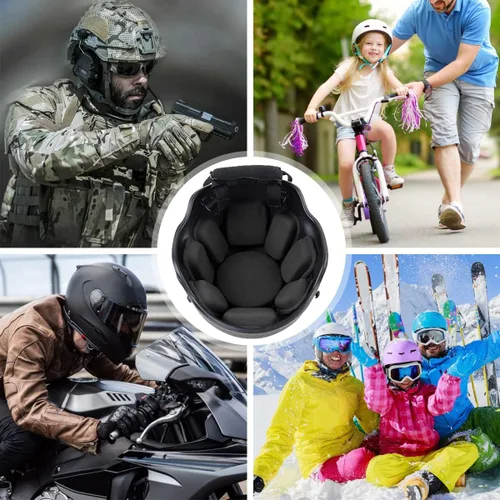 Miniatura 5 de Almohadillas universales para casco Airsoft, kit de almohadillas de espuma de repuesto para casco rápido, mich/ACH/USMC/PASGT
