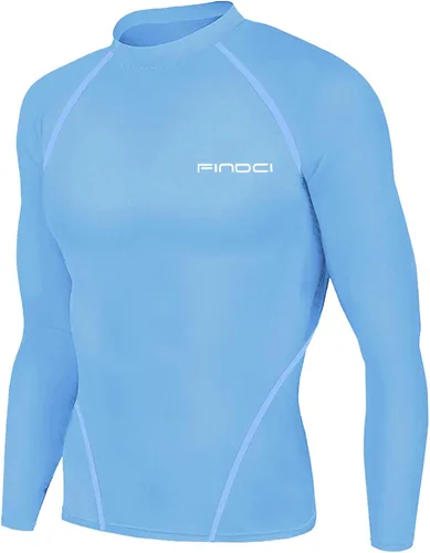 Miniatura 2 de 1Bests Conjunto deportivo para hombre, camiseta de compresión y pantalones ajustados para la piel, manga larga, secado rápido, para gimnasio, yoga