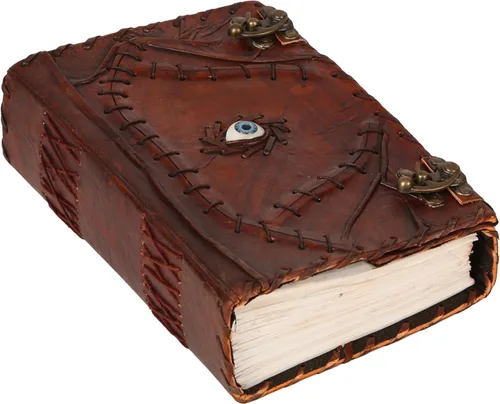 Miniatura 9 de TUZECH 600 Páginas Diario de Cuero Grande Hecho a Mano Diario de Cuero Grabado Árbol de la Vida Libro de Sombras Cuaderno de Escritura Siete Chakras
