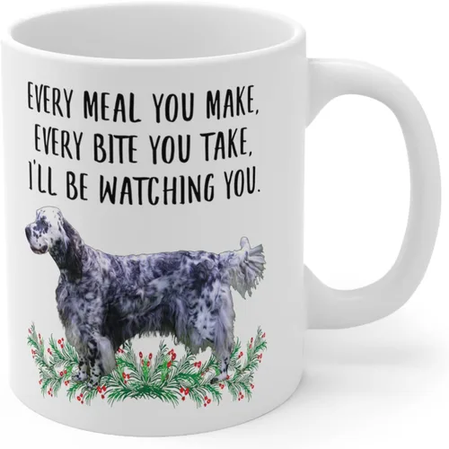 Divertida taza de café con texto en inglés Setter Blue Belton para mujer, regalo para el Día de la Madre 2025 Every Meal You Make Every Bite You