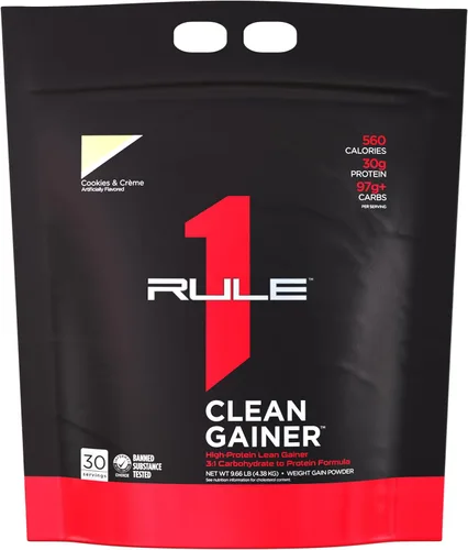 Miniatura 11 de Rule 1 Clean Gainer - Fórmula de ganancia magra alta en proteínas con 560 calorías, 30g de proteína de espectro completo, más de 90g