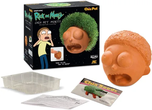 Miniatura 2 de Chia Pet Rick & Morty - Morty con paquete de semillas, maceta decorativa de cerámica, fácil de hacer y divertido de cultivar, regalo novedoso