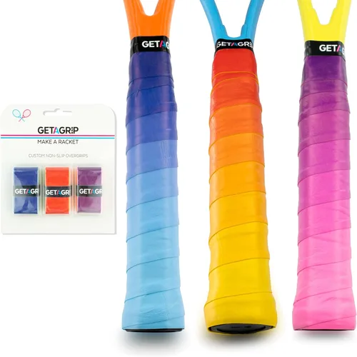 Miniatura 27 de Get A Grip - Grip personalizado para raqueta de tenis - Agarre antideslizante/de secado rápido para tenis - Grip precortado para raqueta de Pack