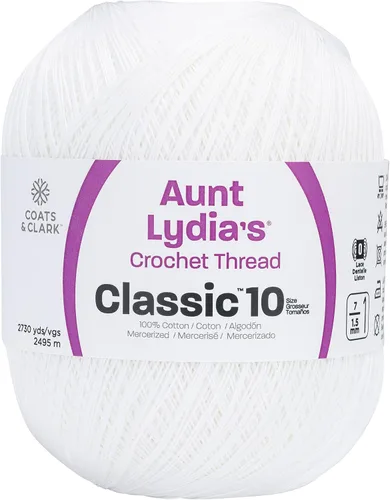 Miniatura 35 de Aunt Lydia Classic Crochet - 3 unidades de 350y/1,049.9 ft - Natural