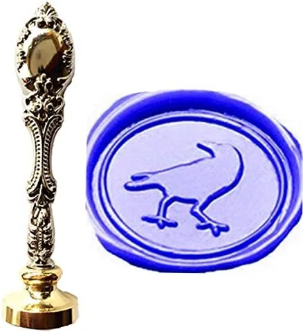 Sello de cera de pájaro águila vintage, sello de cera de metal de bronce de lujo, pavo real, invitaciones de boda, tarjetas de regalo, papel plateado