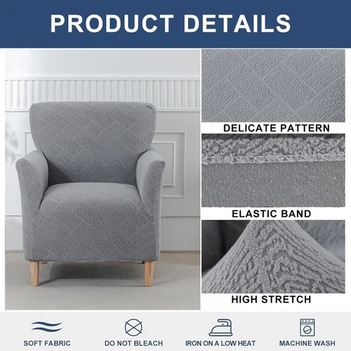 Miniatura 33 de HAOYONG - Funda elástica de terciopelo para silla de banquete, fundas para sillas de 1 pieza, fundas para sillones de sofá, funda suave para sillón