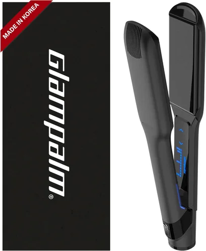 Miniatura 12 de GLAMPALM Plancha para el cabello 0.5" Plancha plana de cerámica infundida con Vita C, la herramienta profesional de salón n.º 1 de Corea