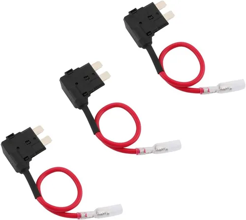 Miniatura 5 de FULARR - Juego de 3 fusibles ACU de alta calidad para agregar circuito, portafusibles de hoja trasera de cerdito con arnés de cables, fusibles