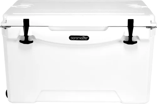 Miniatura 10 de SereneLife Caja enfriadora rotomoldeada ultrarresistente de 25 a 75 cuartos de galón, con capacidad para hasta 64 latas, mantiene el hielo hasta 5