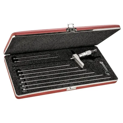 Miniatura 20 de Starrett 449 Profundímetros Vernier tipo micrómetro, pulgadas, 1