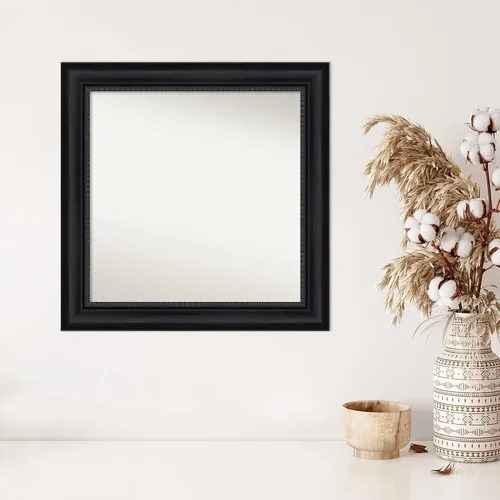 Miniatura 4 de Amanti Art Espejo personalizado, espejo de baño negro Astor, espejo de pared o espejo de tocador de baño sobre el fregadero (25 x 25 pulgadas)