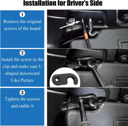Miniatura 3 de Kit de reparación de visera solar, actualización de aluminio, actualización compatible con Wrangler JK Gladiator 2018-2022 (paquete de 2) - Pequeño