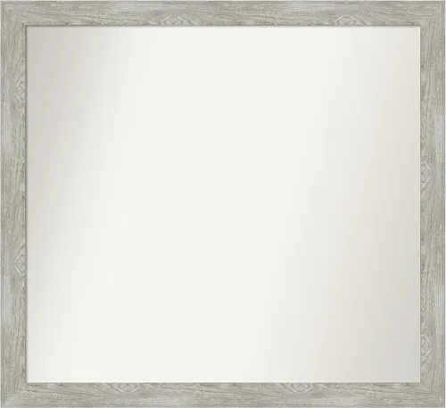 Miniatura 264 de Amanti Art Espejo de baño gris para sobre el fregadero, 31 x 48 pulgadas, espejo de tocador rectangular estrecho de color gris, marco de madera