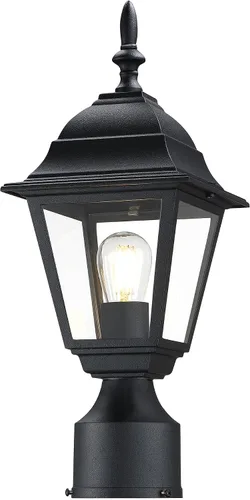 Miniatura 10 de LIT-PaTH Farol de poste de iluminación al aire libre, base mediana E26 máximo de 60 W, carcasa de aluminio más vidrio transparente, bombilla