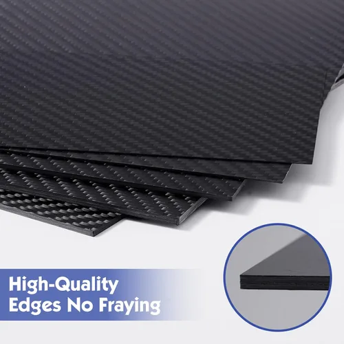 Miniatura 2 de Hojas de Fibra de Carbono 100X200X0.5MM - FAKILO 100% 3K Fibra de Carbono Mate para Reparación de Paneles de Modelos de Billeteras Hechas a Mano DIY