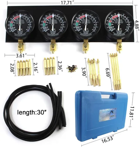 Miniatura 7 de Kit de herramientas de sincronización de carburador de motocicleta, equilibrador de vacío de combustible universal, sincronizador de carburador