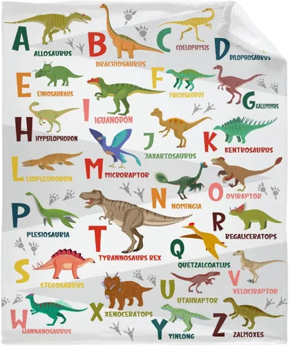 Miniatura 13 de Manta de dinosaurio personalizada con nombre, manta de bebé personalizada para niñas y niños, regalo para bebés, recién nacidos, niños, manta