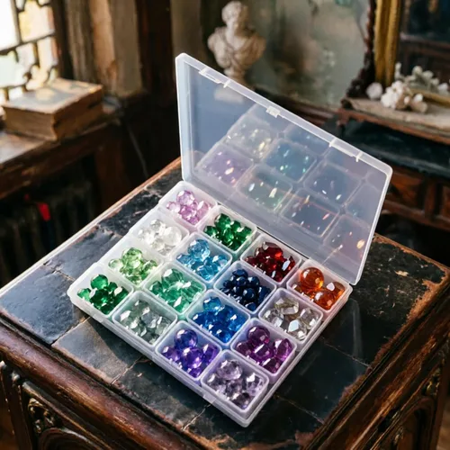 Miniatura 7 de Paquete de 85 recipientes rectangulares de plástico transparente de varios tamaños Tapa con bisagras, para cuentas y pequeños artículos