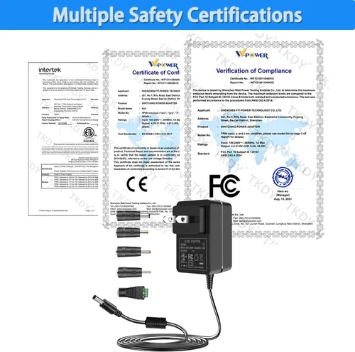 Miniatura 6 de Cable de alimentación de 24 V CC, adaptador de 24 V CC 1.5 A, CA 110-240 V CC en 24 voltios, 1 A, 0,5 A, cargador de pared para difusor