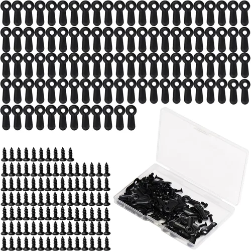 Miniatura 7 de MroMax 20 piezas de marcos de fotos, botones de giro, clips de plástico para marco de fotos con tornillos, piezas para colgar imágenes, fotos