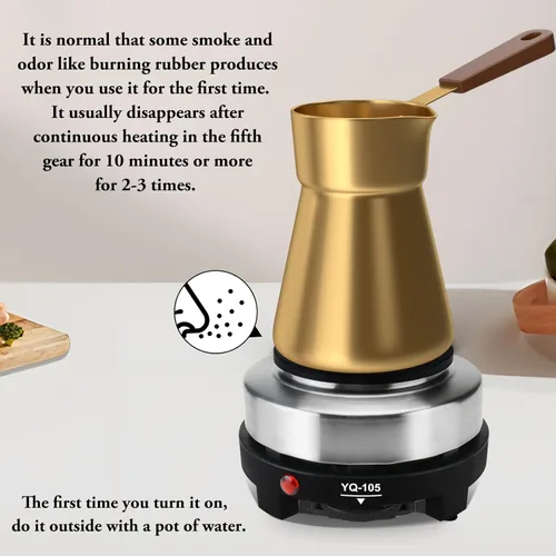 Miniatura 2 de Placa caliente para olla Moka, placa caliente eléctrica pequeña de 500 W, mini estufa portátil, calentador eléctrico de estufa caliente para cocina