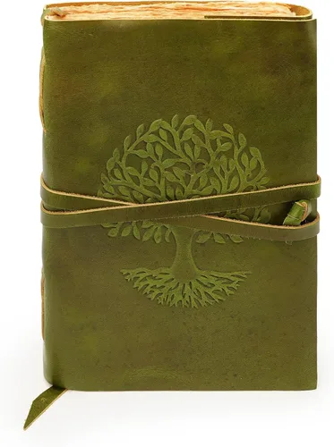Miniatura 47 de Diario de cuero para mujeres y hombres, 200 páginas, 5 x 7 pulgadas, regalos para mujeres, diario de viaje, cuaderno de mujer, marcador de 7 chakras