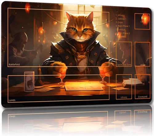 Tapete de juego para MTG con bolsas de almacenamiento gratis, tapete de juego de 24 x 14 pulgadas TCG y alfombrillas de juego de mesa para cartas