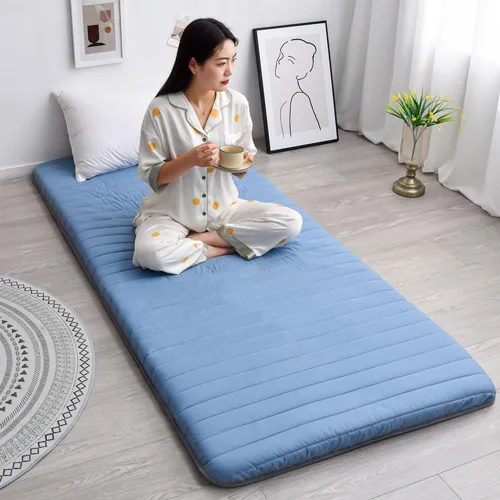 Colchón japonés de suelo tipo futón, colchón plegable de 1.7 pulgadas de grosor, tapete de tatami portátil para tumbona, almohada, cama, campamento,