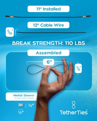 Miniatura 4 de Organización de cables, kit de correas de bricolaje – Correas de cable personalizables para computadoras, adaptadores y dongles – Cables de amarre