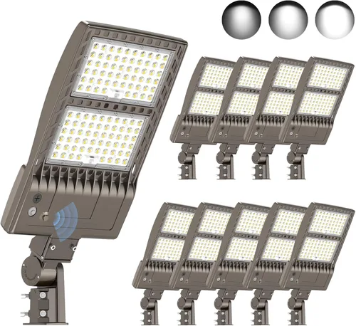 Miniatura 17 de KUKUPPO Luz LED de estacionamiento de 200 W, luz de poste de estacionamiento de grado industrial con certificación DLC UL, luz LED caja de zapatos