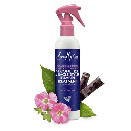 Miniatura 8 de Shea Moisture Miracle Styler - Acondicionador sin silicona con extracto de caña de azúcar y semillas de espuma de prado, spray desenredante unisex